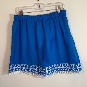 Embroidered Tassel Skirt